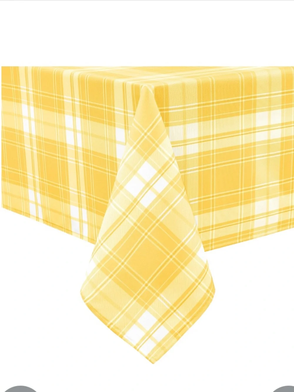 Buffalo Plaid Checkered Tablecloth 100% Polyester Waterproof 54x80” YELLOW